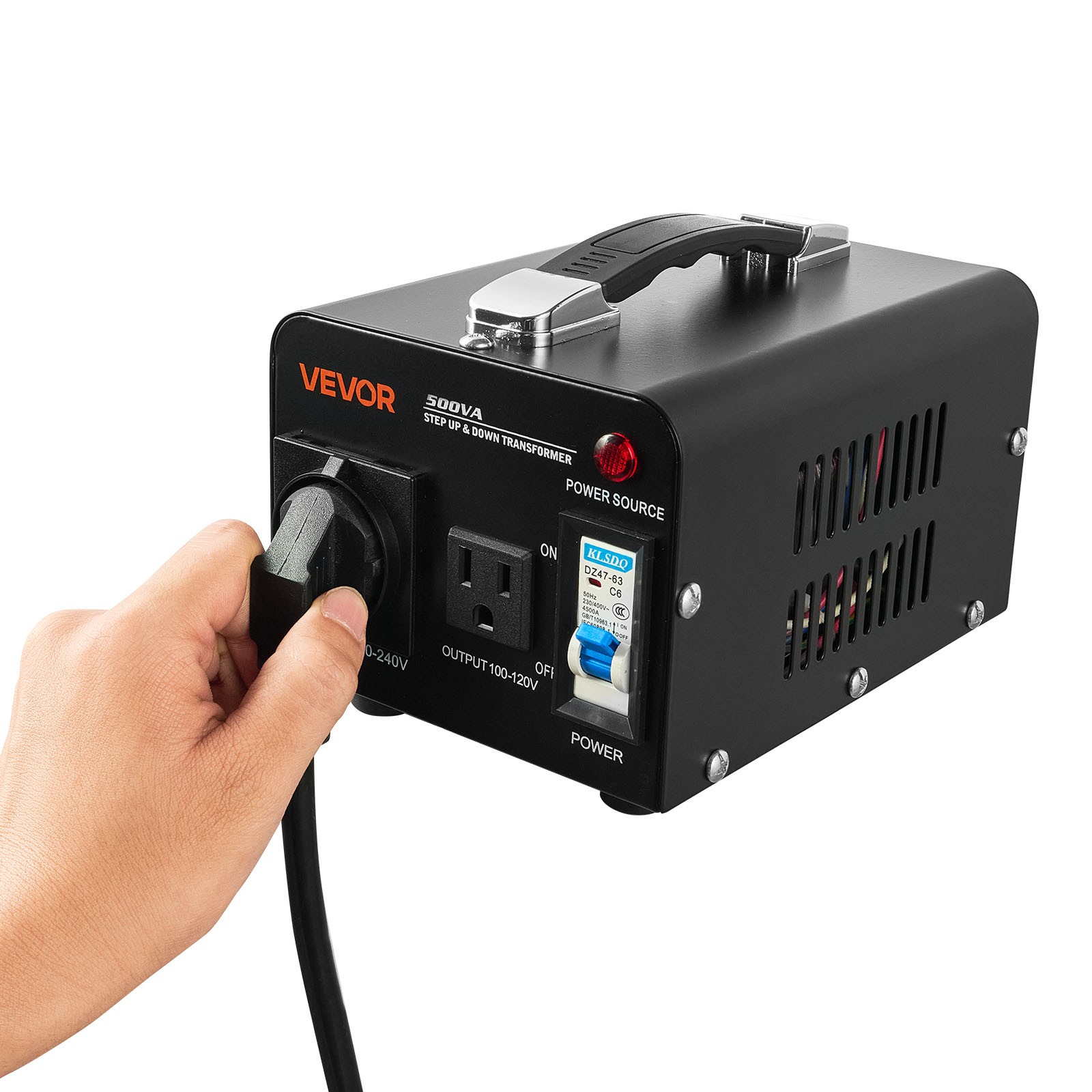 VEVOR Voltage Converter Transformer 500VA Step Up/Down 110V to 220V/220V to 110V
