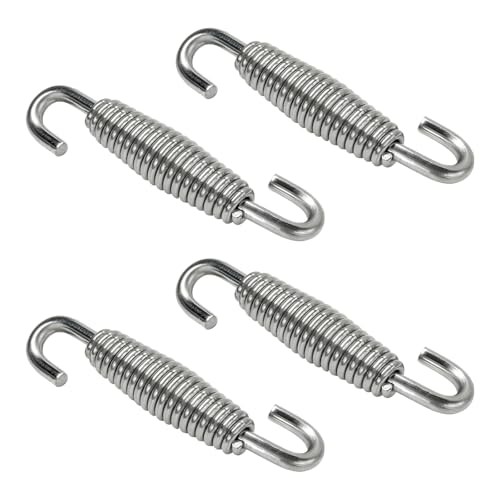Motorcycle Exhaust Muffler Springs, High Tension Stainless Steel Exhaust 4 PCS