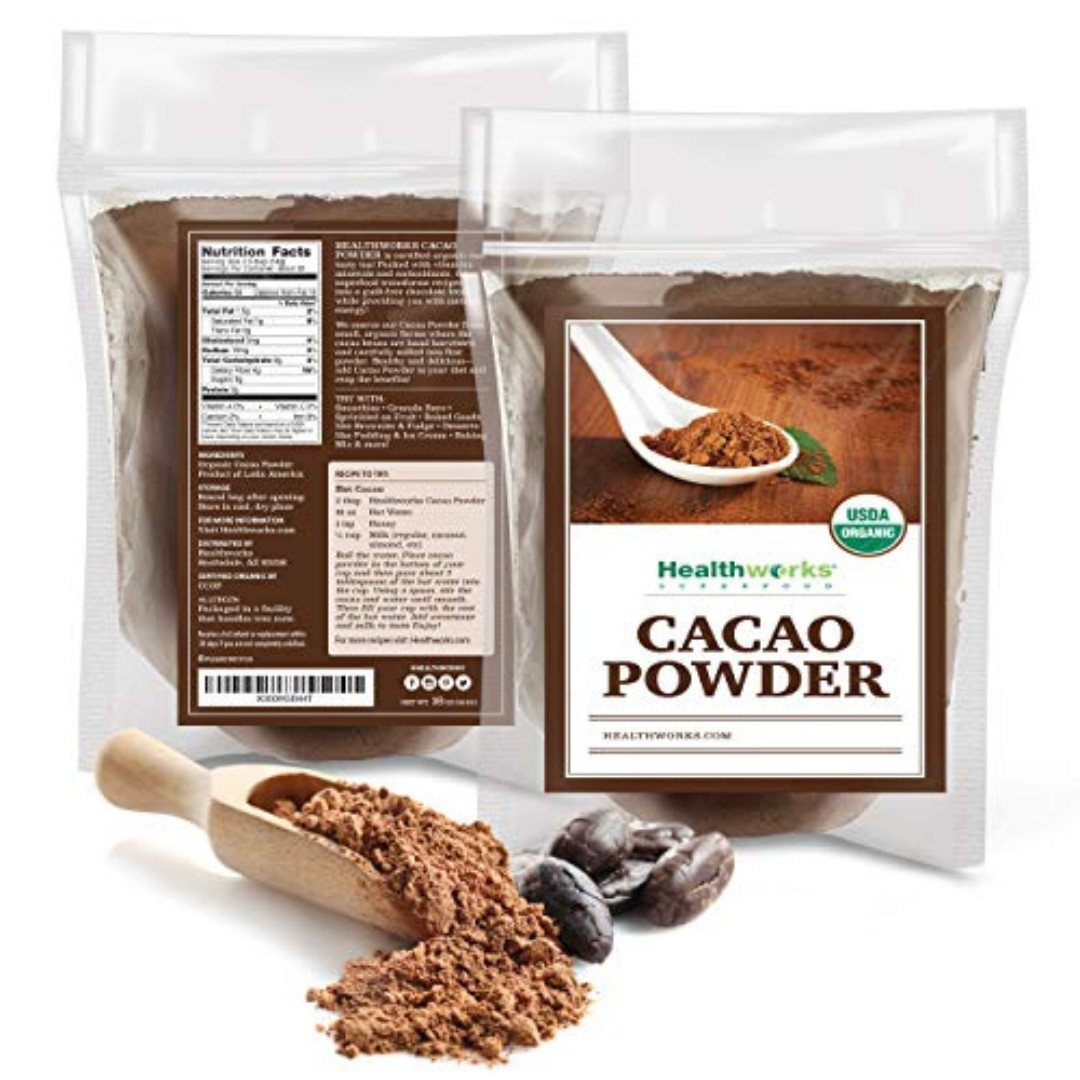 Healthworks Superfoods Organic Cacao Powder – 16 Oz / 1 Lb – Cocoa Chocolate Sub