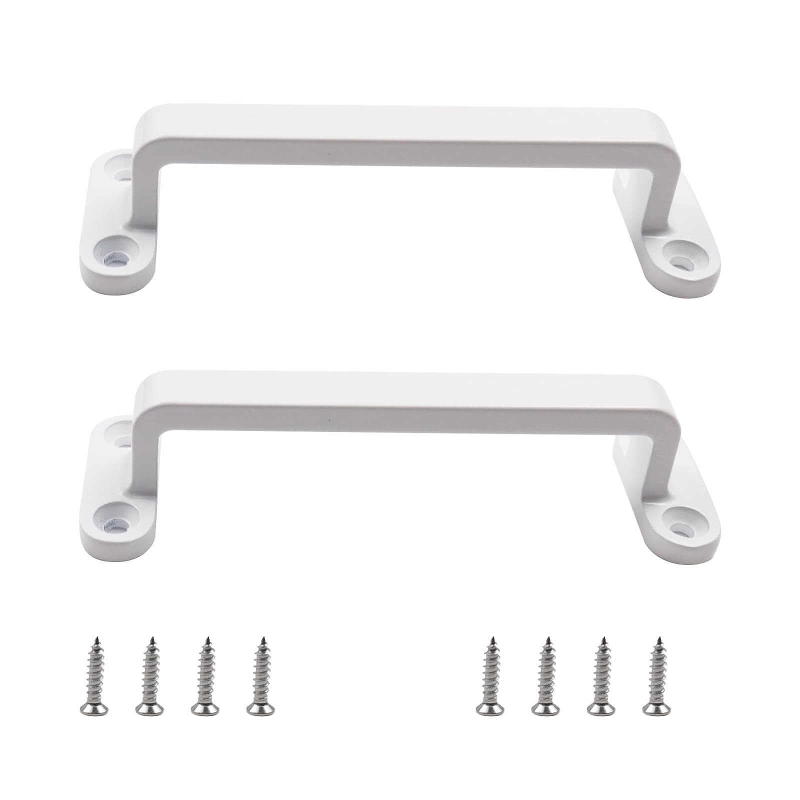 2 PCS 4.17 Inch Hole White Metal Gate Handle Shed Door Pull Cabinet Pulls