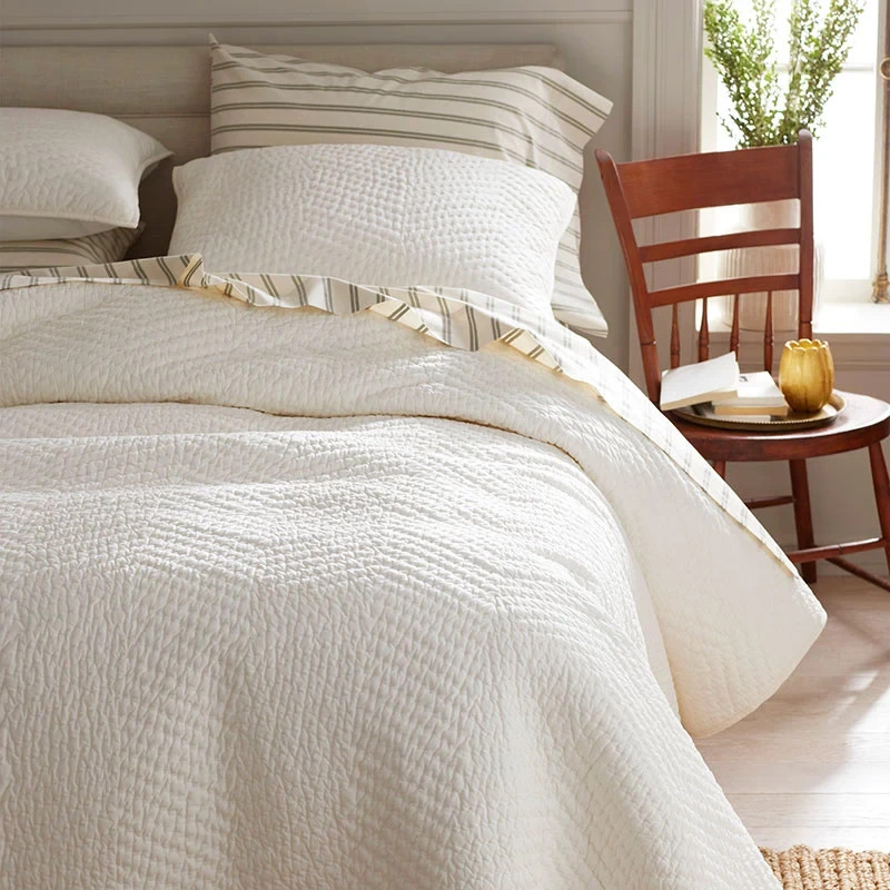 The Company Store Voile Quilt Lightweight 100% Cotton Coverlet brand New