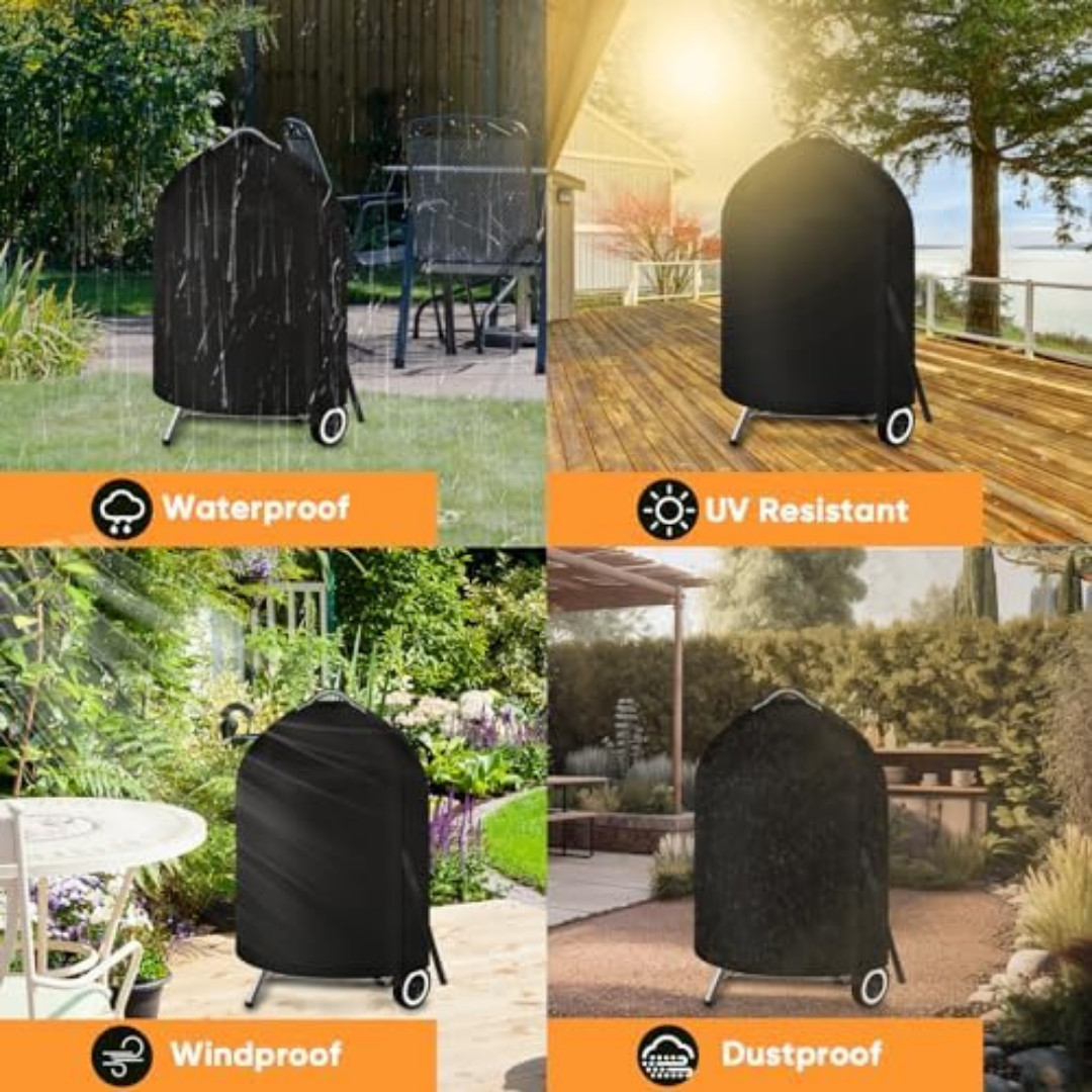 Grill Cover for Weber Charcoal Kettle- Heavy Duty Waterproof BBQ Cover 22″