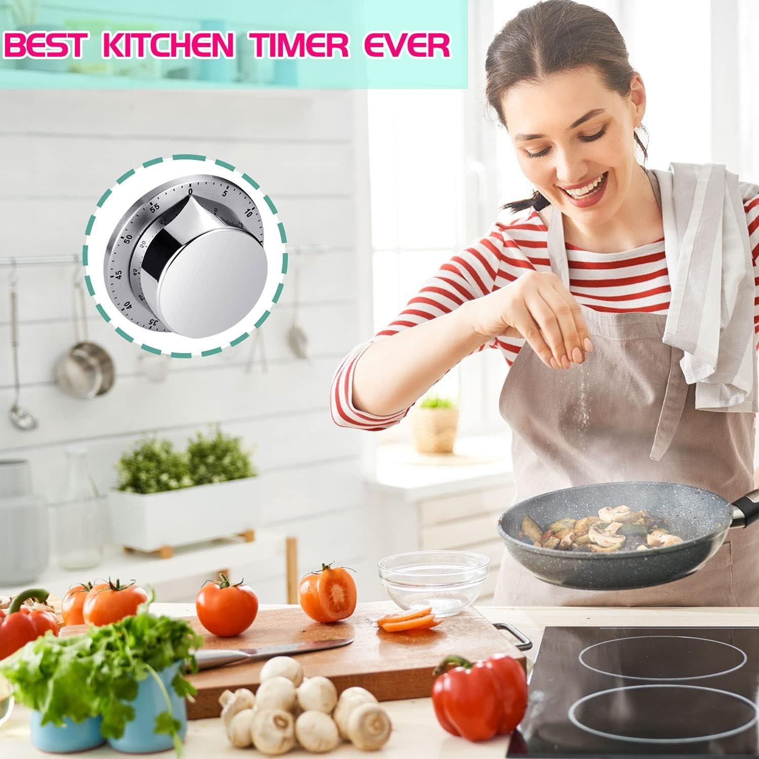 70db Loud Timer, Waterproof Stainless Steel Design – Ultimate Cooking Companion