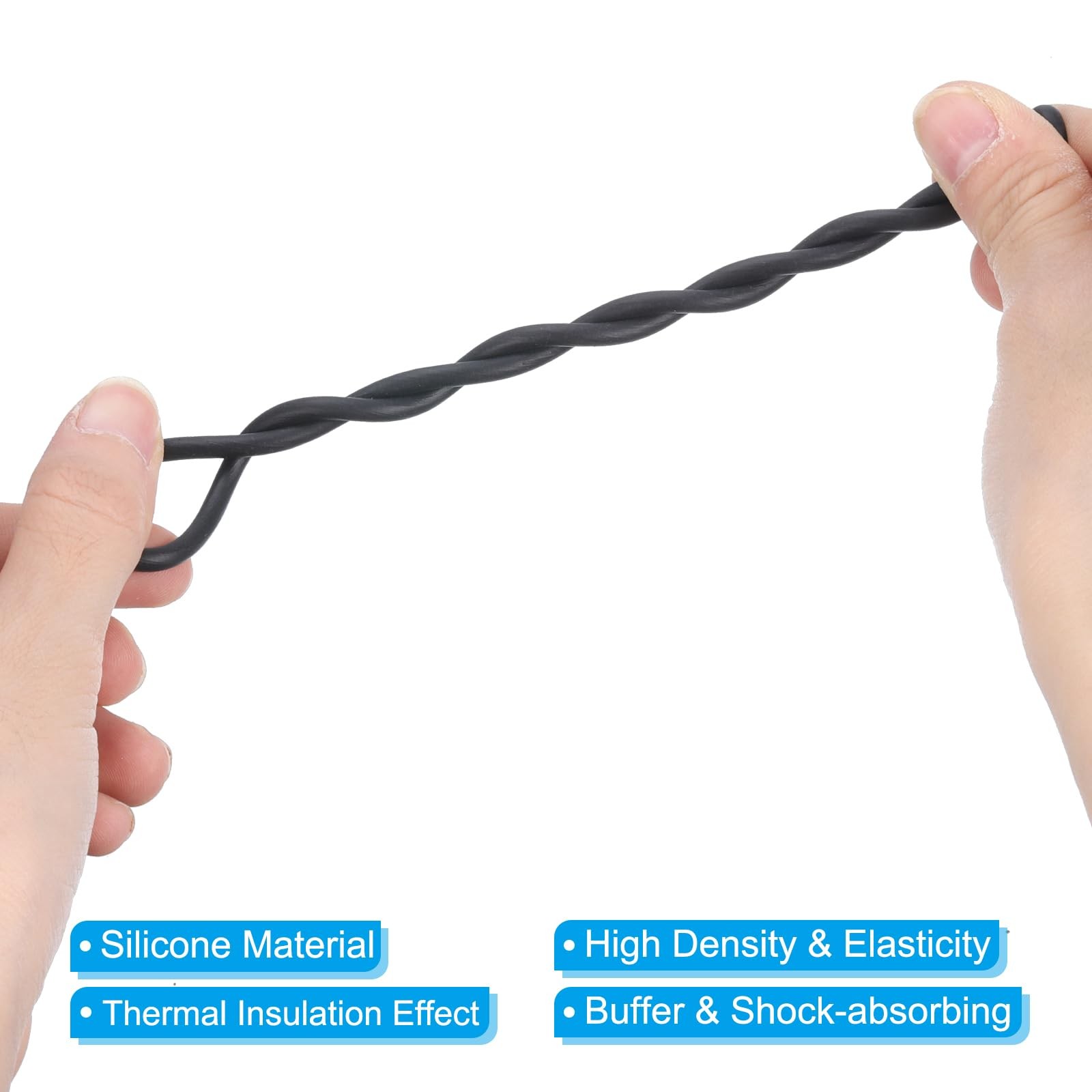 Black Solid Silicone Rubber Sealing Strip Round O Ring Cord Seal Gasket Ø 1-30mm