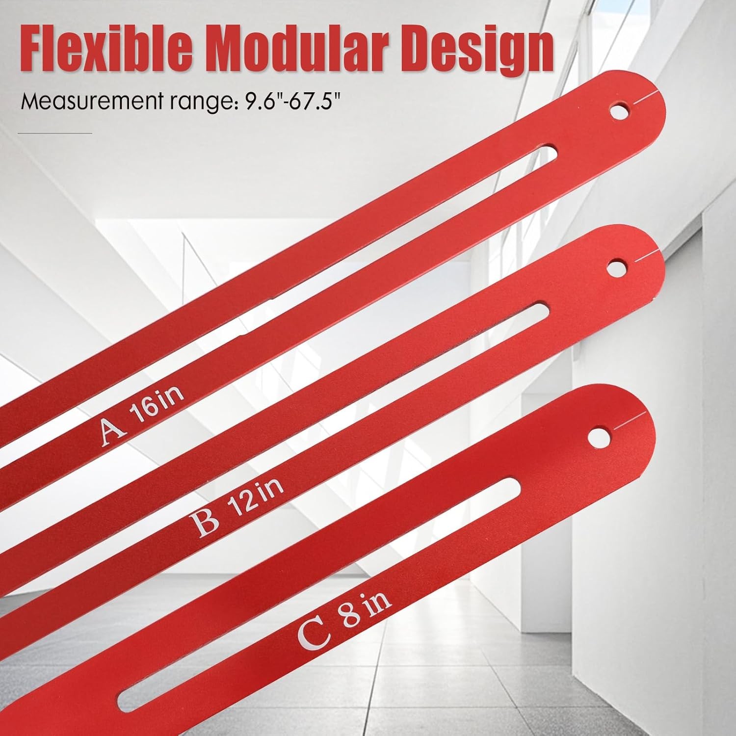 Stair Tread Template Tool Stair Jig Accurately Measuring Angle Length Adjustable