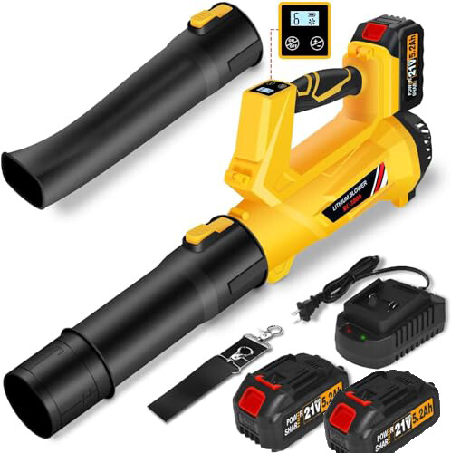 Cordless Leaf Blower with 6000mAh Battery and Charger 21V 170MPH 540CFM Electric