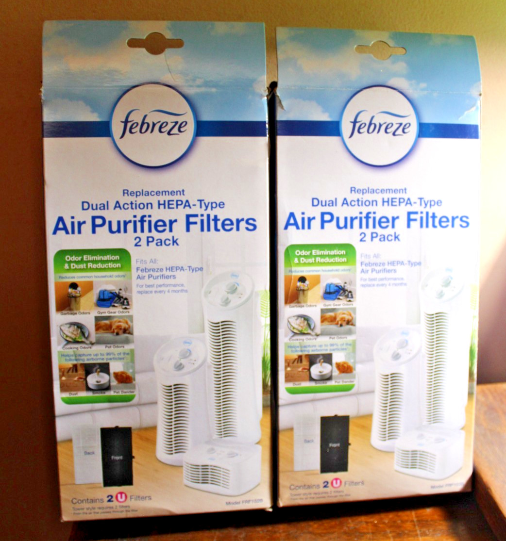 Qty 2x Febreze FRF102B Replacement Dual Action HEPA-Type Air U-Filters 2 Pack
