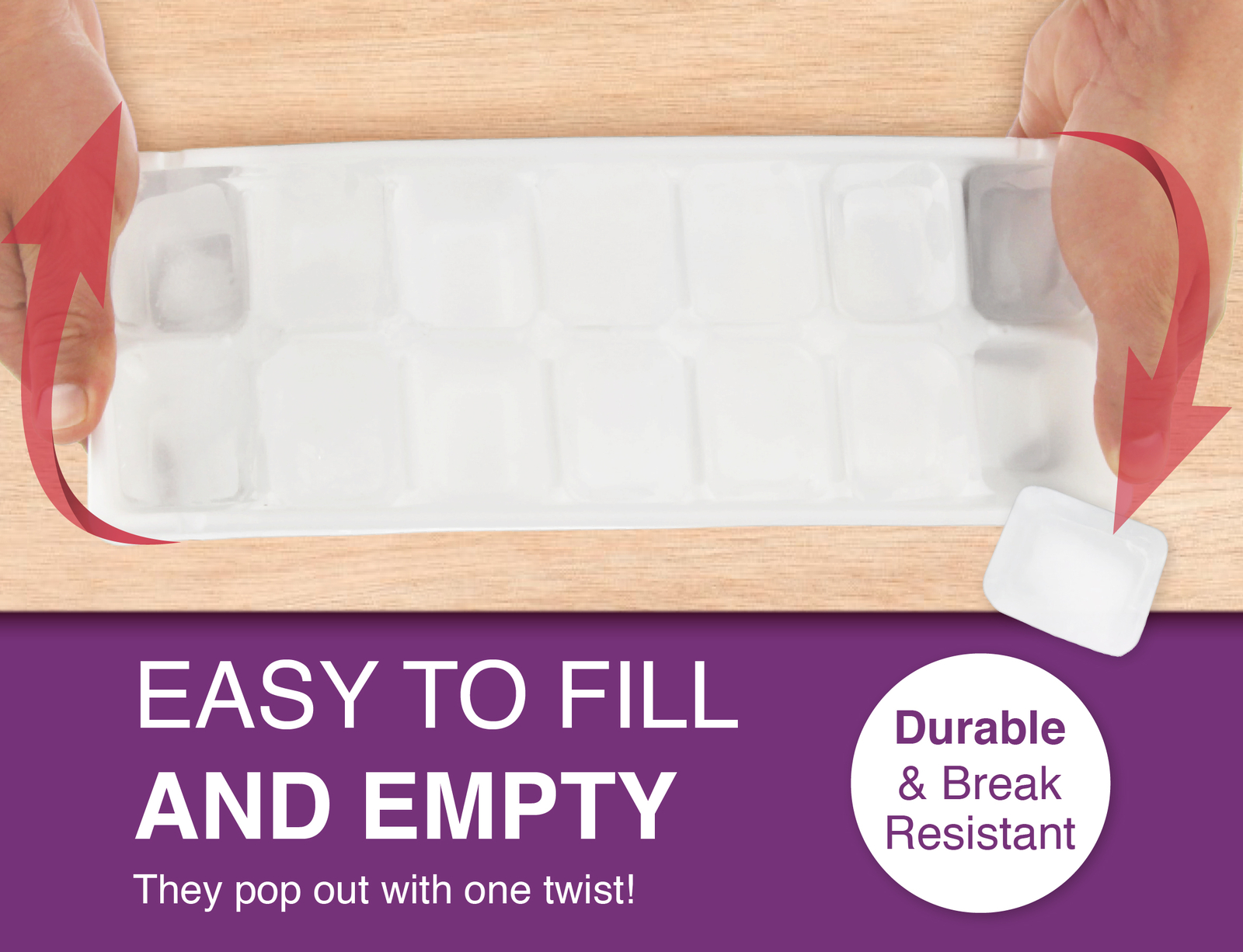 Arrow Ice Cube Trays, 3pk – Easy Release Large Ice Cube Trays for any Drink