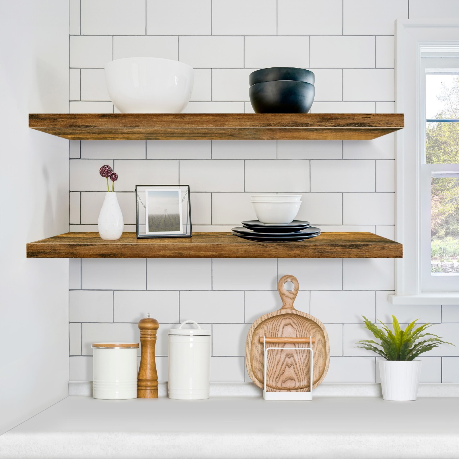 Sorbus Floating Shelves for Wall, 2 Pack (35 Inch) Long Wall-Mounted Shelves