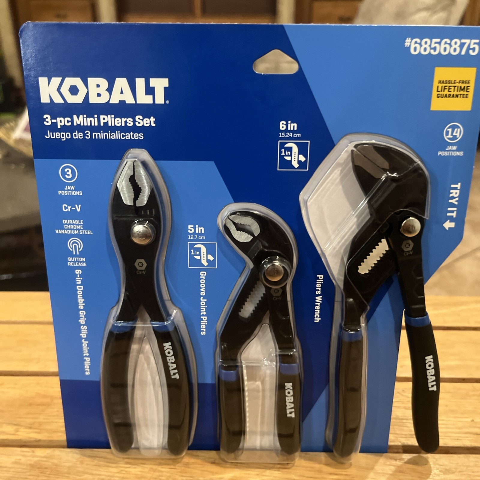 Kobalt Mini Small Pliers 3 Pc. Set Cobra & TwinGrip Style & Parallel Jaw Pliers