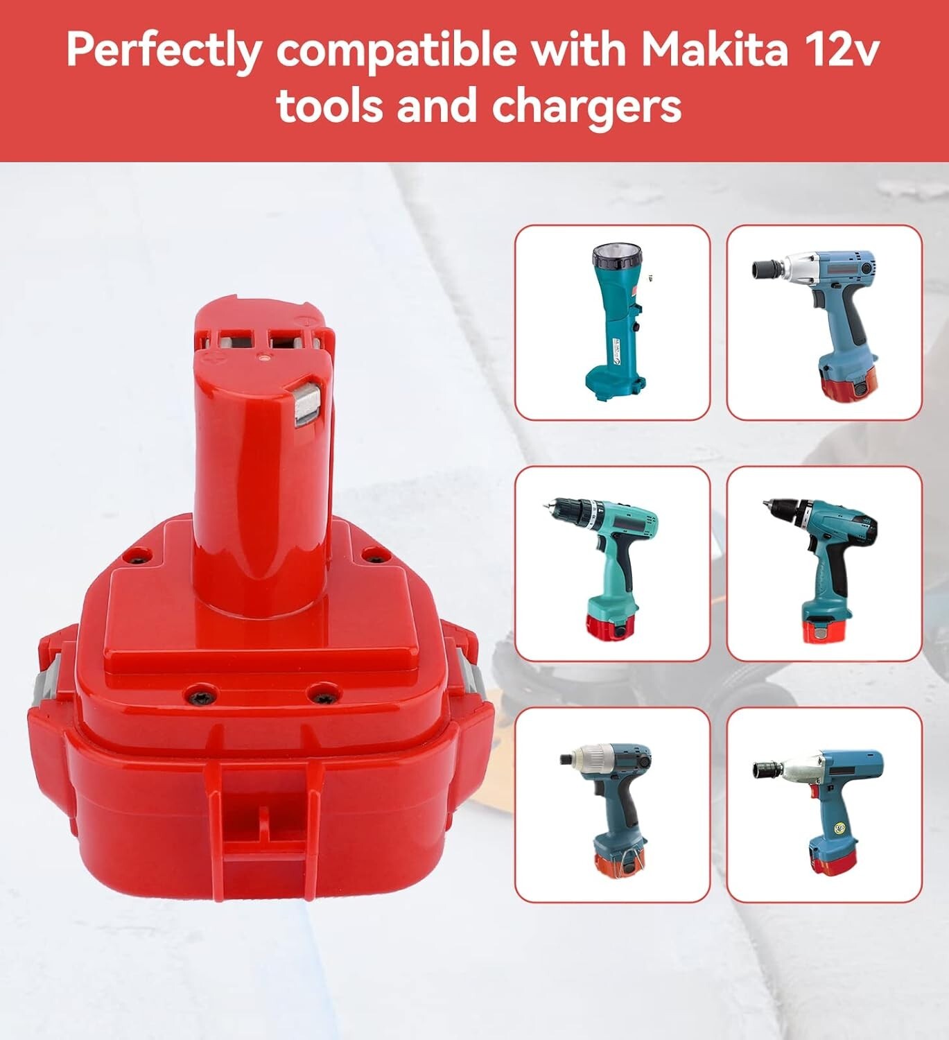 2PACK 12V Ni-Mh Battery for Makita 1200 1220 1201 1222 1233 1234 1235 PA12