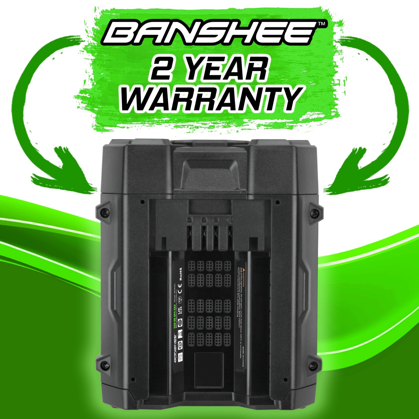 Banshee replacement for EGO Power+ BA2800 56-Volt 4.0Ah Lithium-Ion Battery