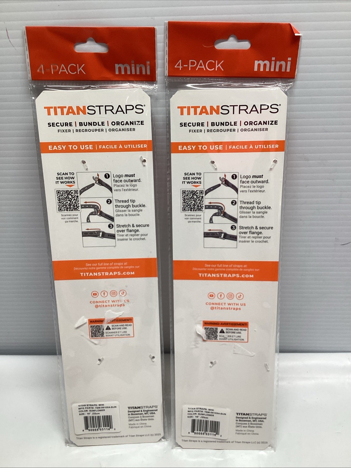 Titan Utility Straps Mini Straps 4 Pack Lot of 2 New