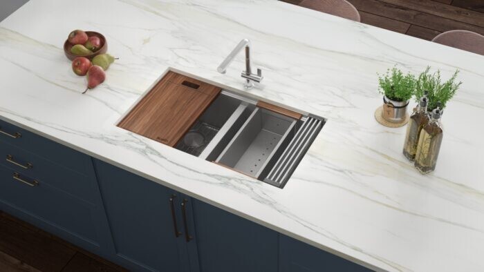 Ruvati 33-inch Ledge 60/40 Undermount 16 Gauge Kitchen Sink – RVH8356