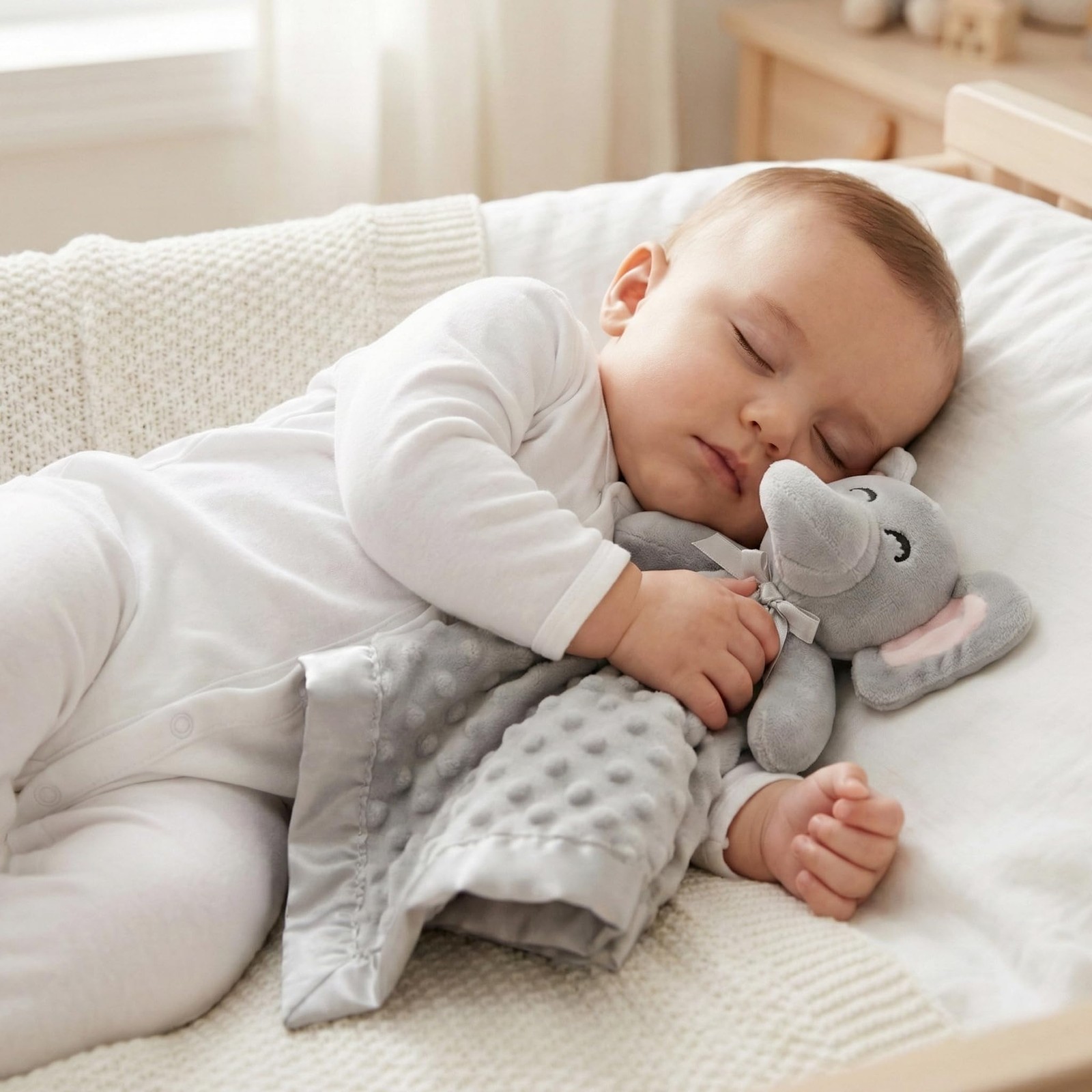 Pro Goleem Elephant Security Blanket, Soft Lovey Unisex Lovie Baby Gifts for Boy