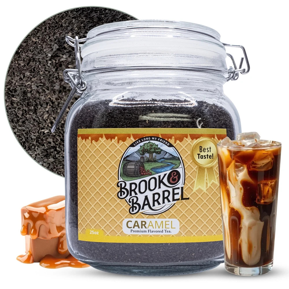 Brook & Barrel USDA Organic Earl Grey Loose Leaf Black Tea 1.6 lbs Glass Jar
