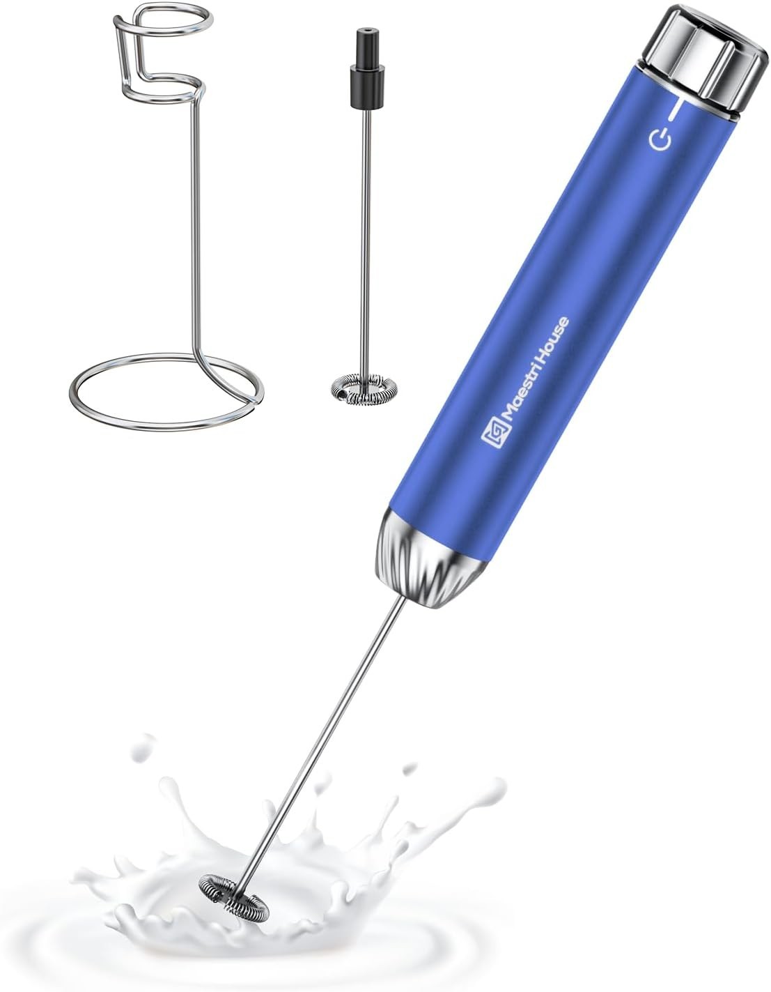 Rechargeable Milk Frother with Stepless Speed Control, Handheld Electric Foam…