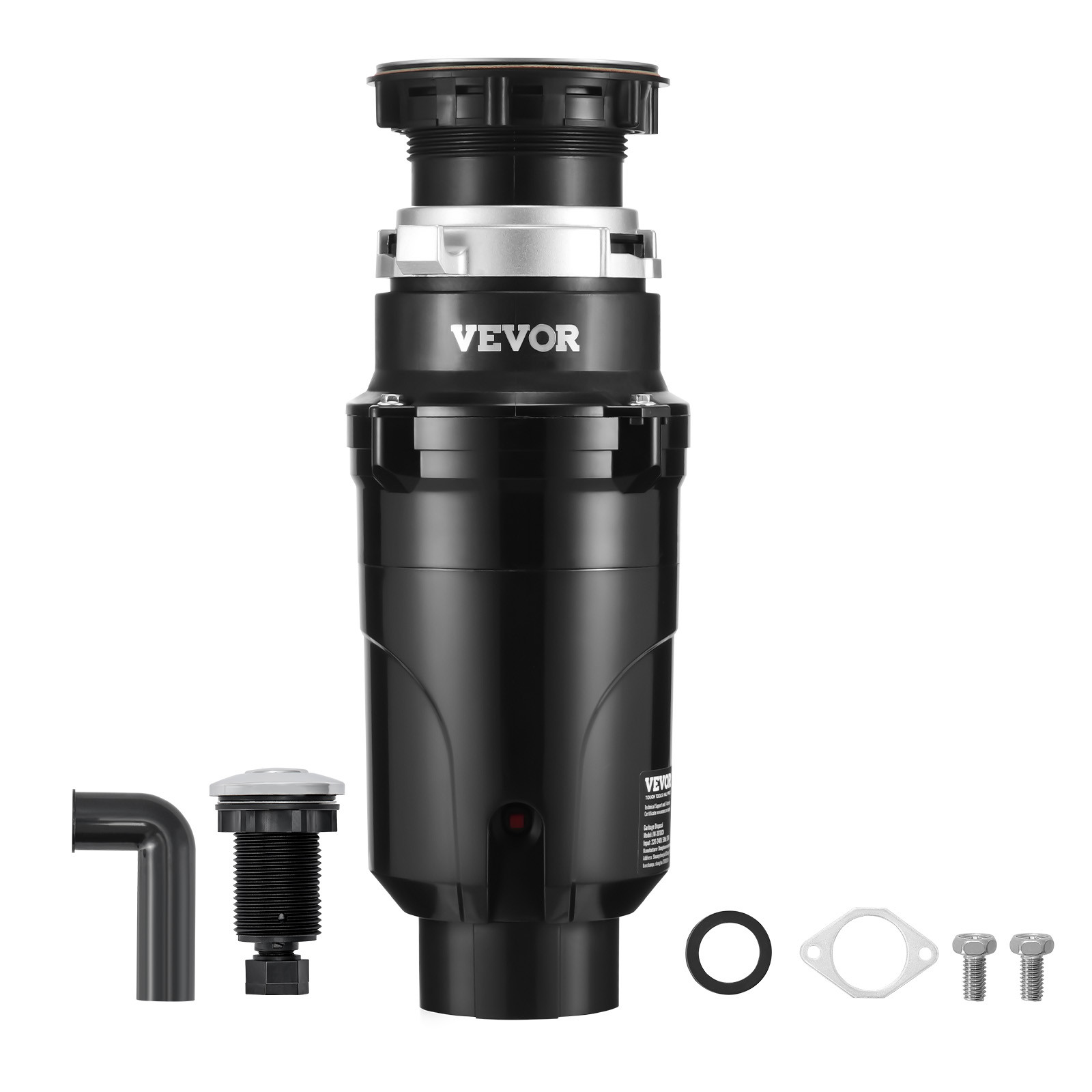 VEVOR Garbage Disposal 1/2 HP Continuous Food Waste Disposer 3450RPM EZ Connect