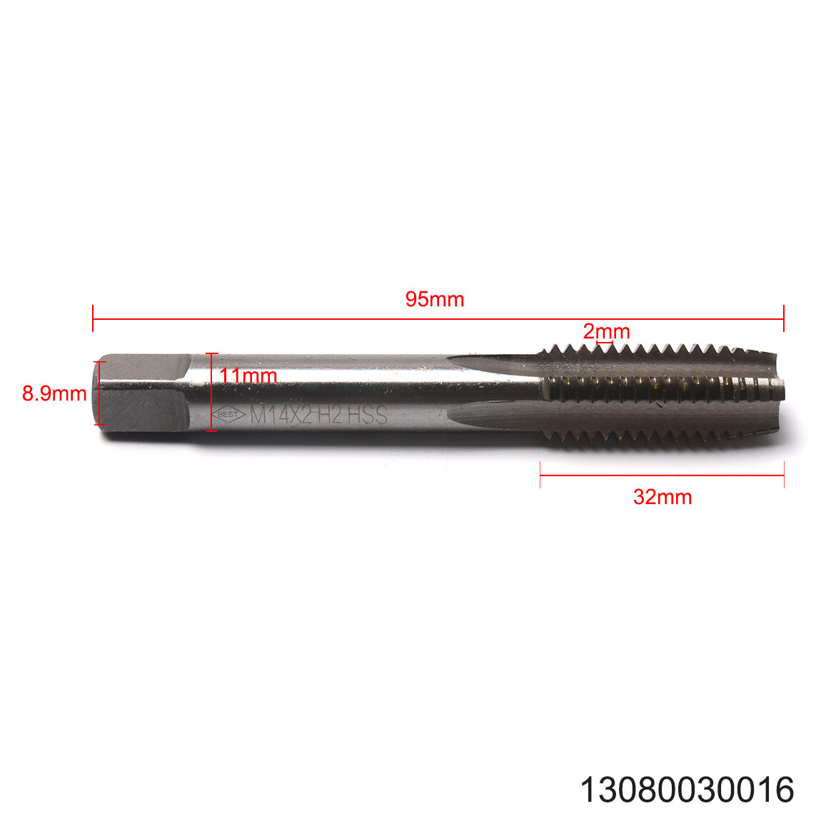 HSS Machine Screw Thread Metric Plug Tap Tools Pitch1.0-2.5mm M10-M20