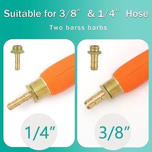 29” Sprayer Wand Replacement, 3/8″ Brass Barb Universal Stainless Sprayer Wand