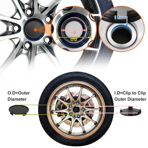 1 Pcs 76.3mm 3.00″ OD Universal Car Wheel Hub Center Cap | Car SUV Trucks, Car