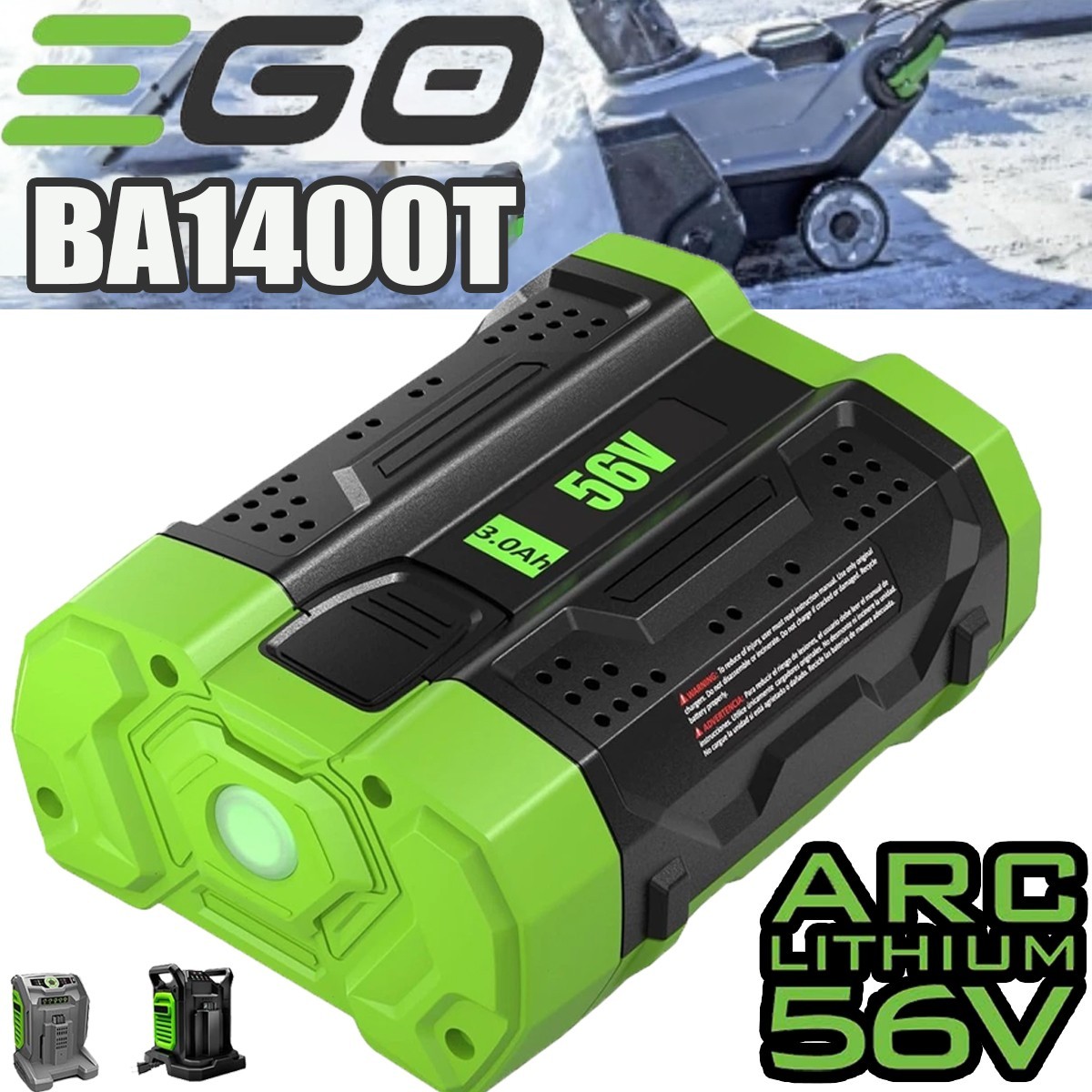 ARC EGO POWER+ BA2800T 56V 12.0 Ah Lithium-ion Battery Upgrade Fuel Gauge NEW
