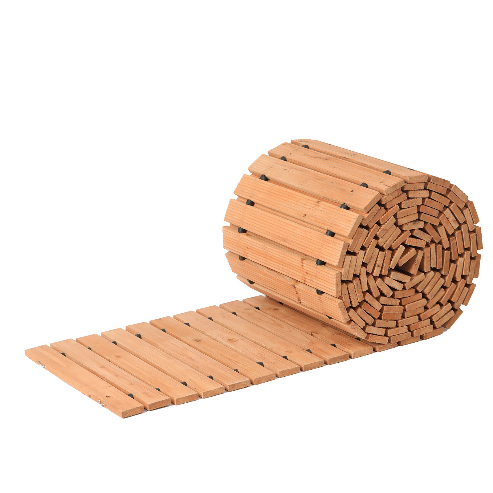 24 ft L x 17 in W Straight Wooden Garden Pathway Roll Out Garden Walkway