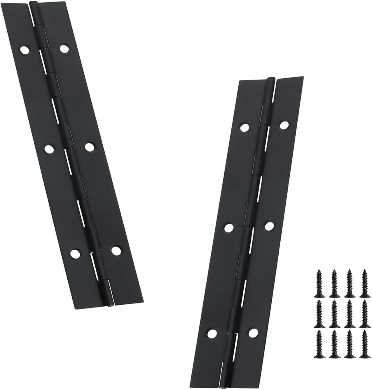 2PCS Black 6-Inch Heavy Duty Piano Hinge,2″ Open Width Stainless Steel Continuou