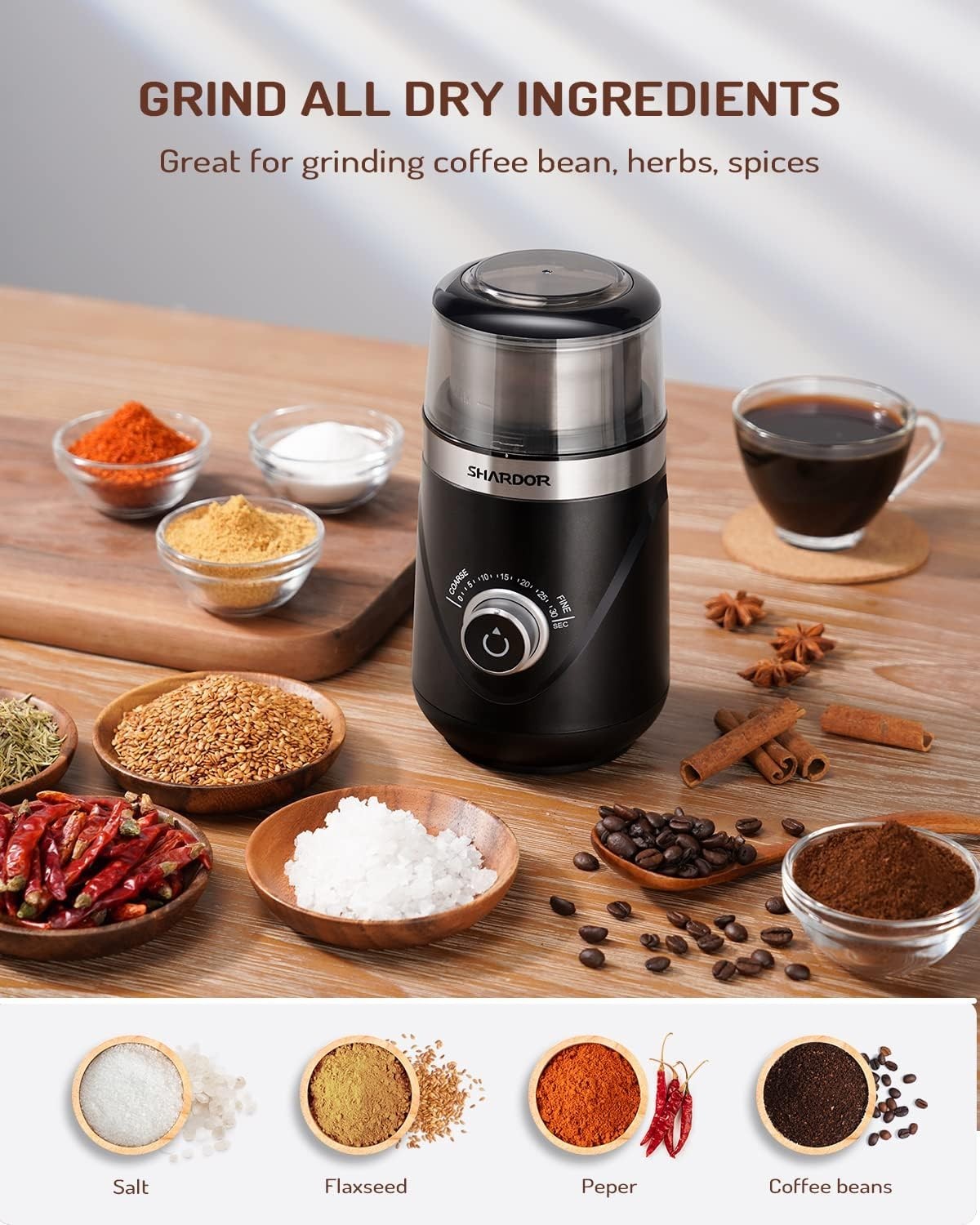 Adjustable Electric Coffee Grinder