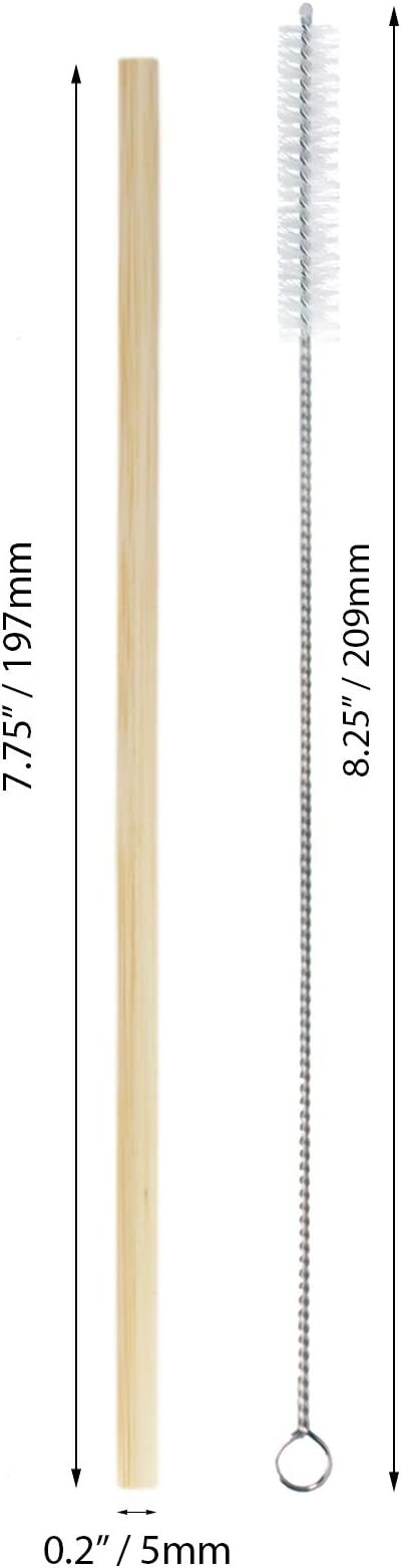 Reusable Bamboo Thin Drinking Straws – Eco Friendly Plastic Alternative