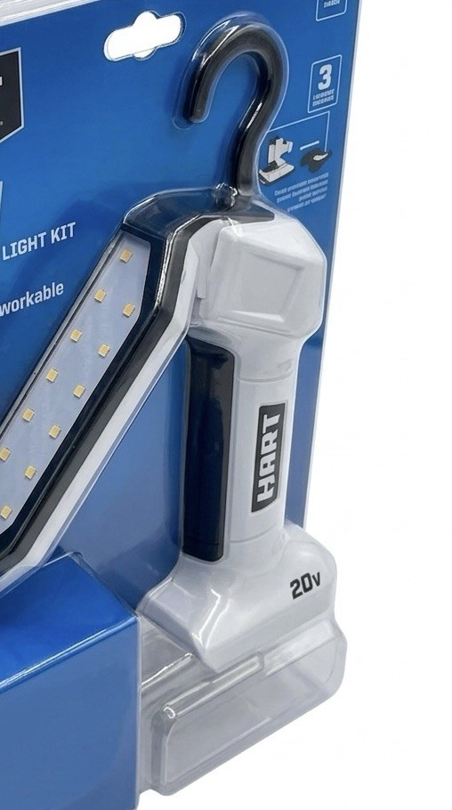 HART 20 Volt LED Folding Work Light Project Lamp Auto HPHL33B-TOOL ONLY-OPEN NEW