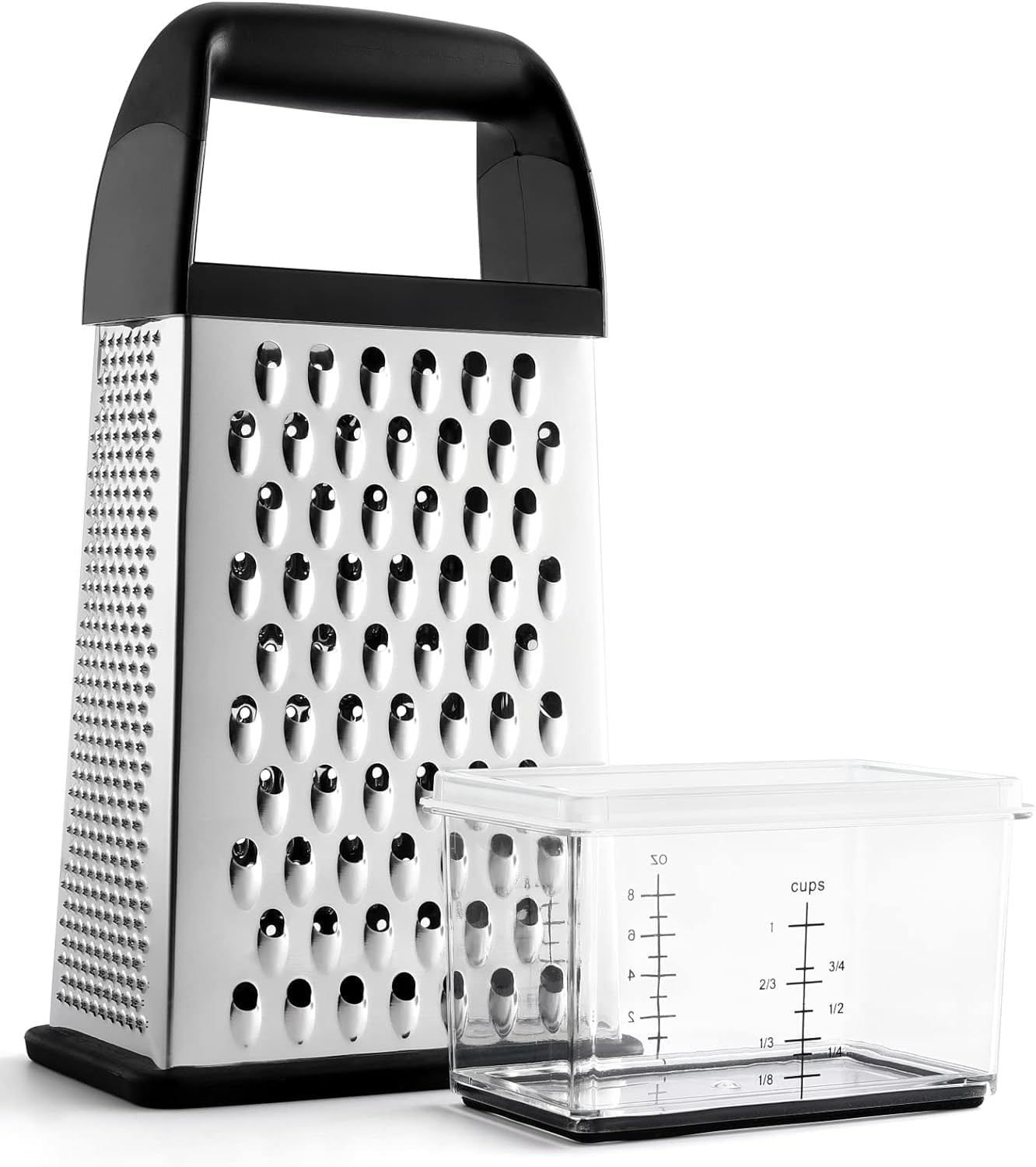 Cheese Grater With Container Box Grater Stainless Steel Graters for Kitchen Chee