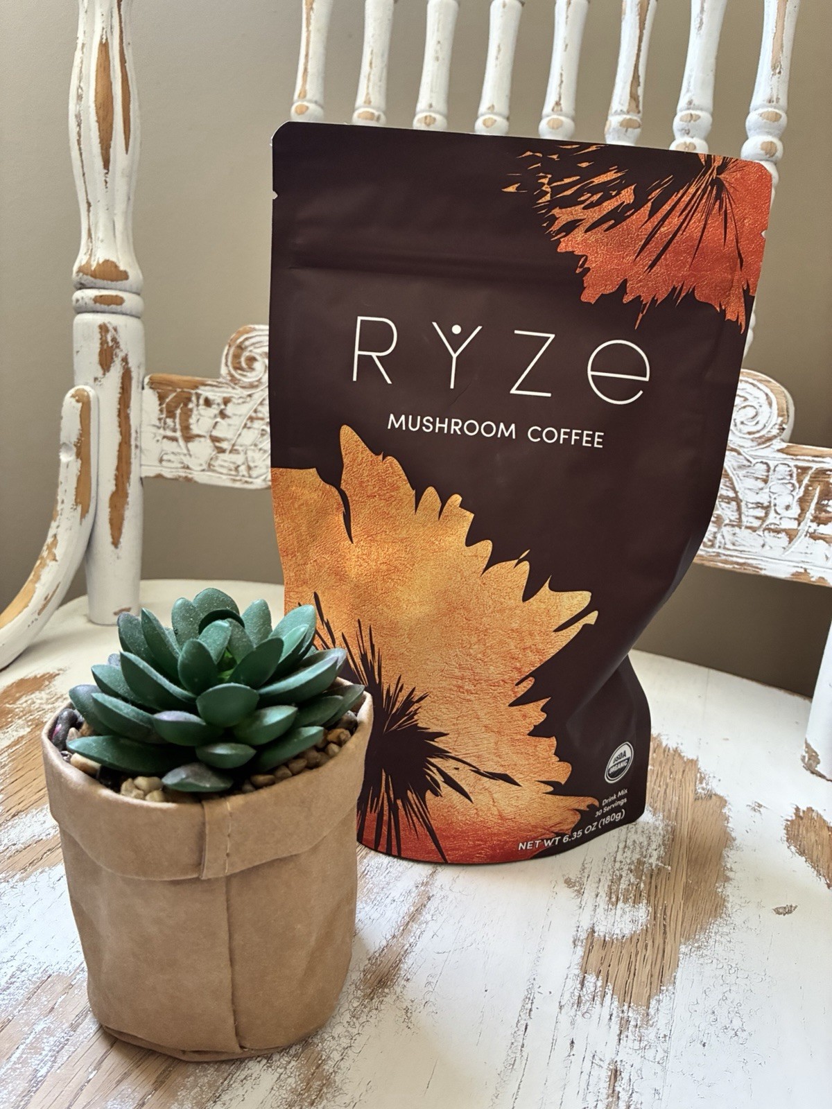 1Pack Organic Rýze Mushroom Coffee 30 Servings Instant Coffee Free Shipping New