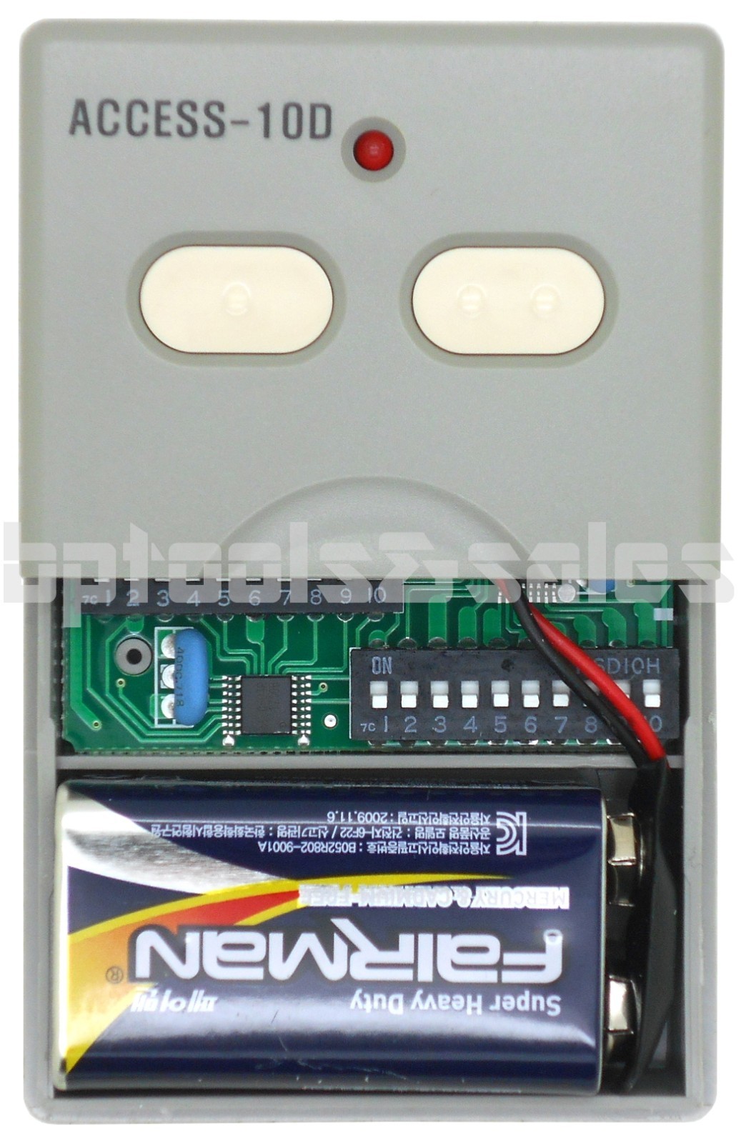 10 Digit Code 2 Buttons Remote Control Garage/Gate Transmitter Opener 300MHz