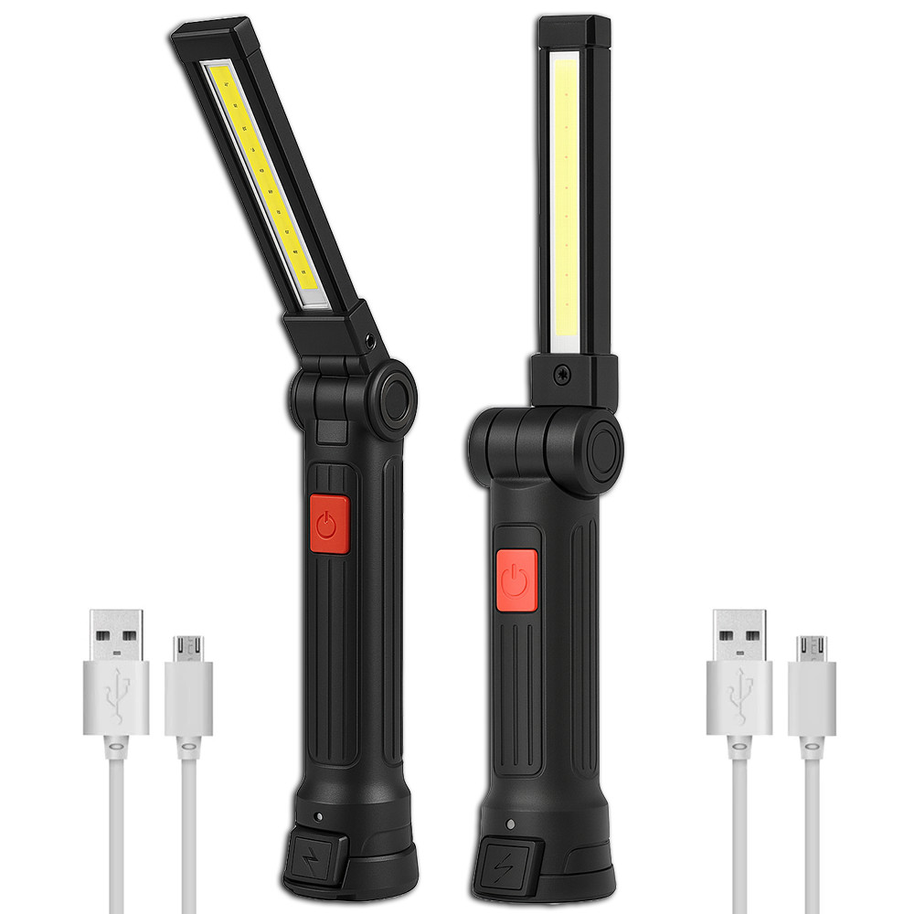 Rechargeable LED COB Work Light Mechanic Flashlight Lamp Magnetic Base Bright