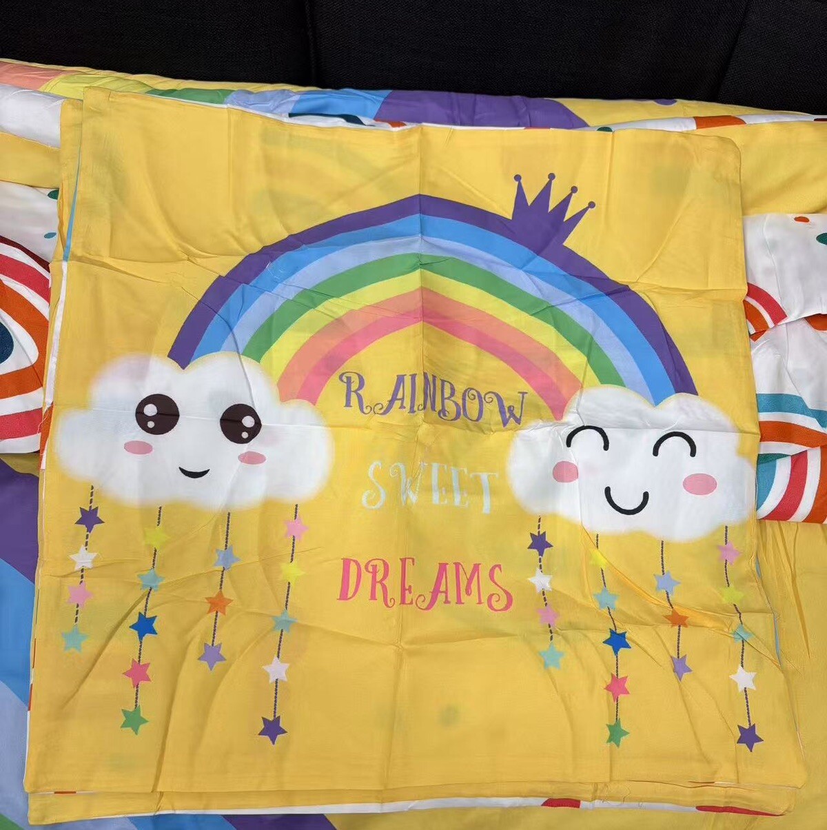 A Nice Night Bedding 6 Pcs Cartoon Rainbow Bedding Set