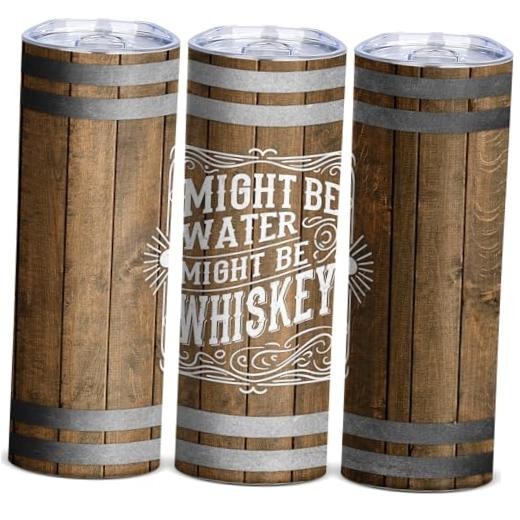 Funny Tumbler for Men, 20oz Stainless Steel Skinny Insulated Travel Mug with