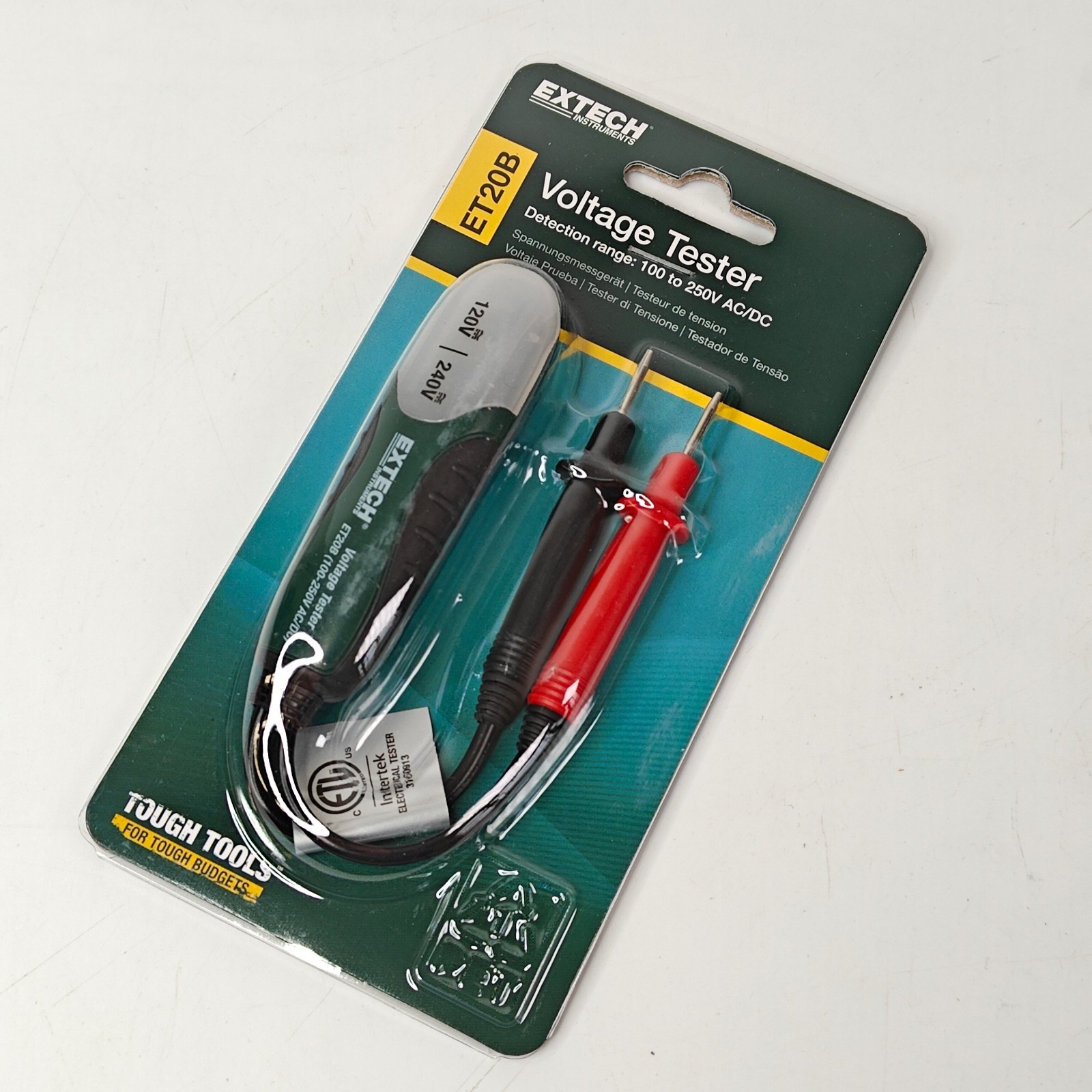 Extech ET20B Voltage Tester 120v/240v 100-250v AC/DC NEW