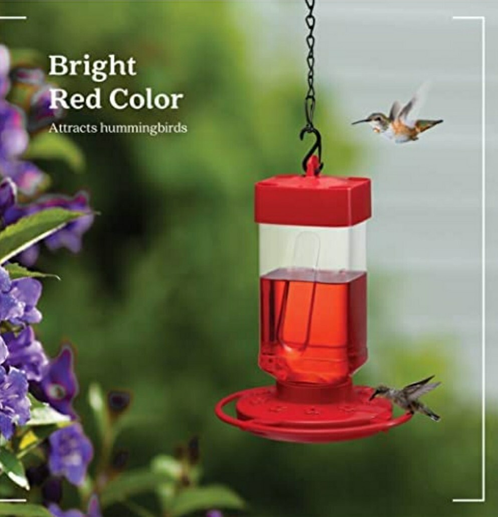 FIRST NATURE HUMMINGBIRD FEEDER 32 OZ WIDE MOUTH #3055 EASY CLEAN MADE IN USA!