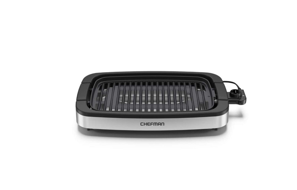 Chefman 6 Serving Electric Indoor Grill W/ Temperature Control Smokeless Stainl.