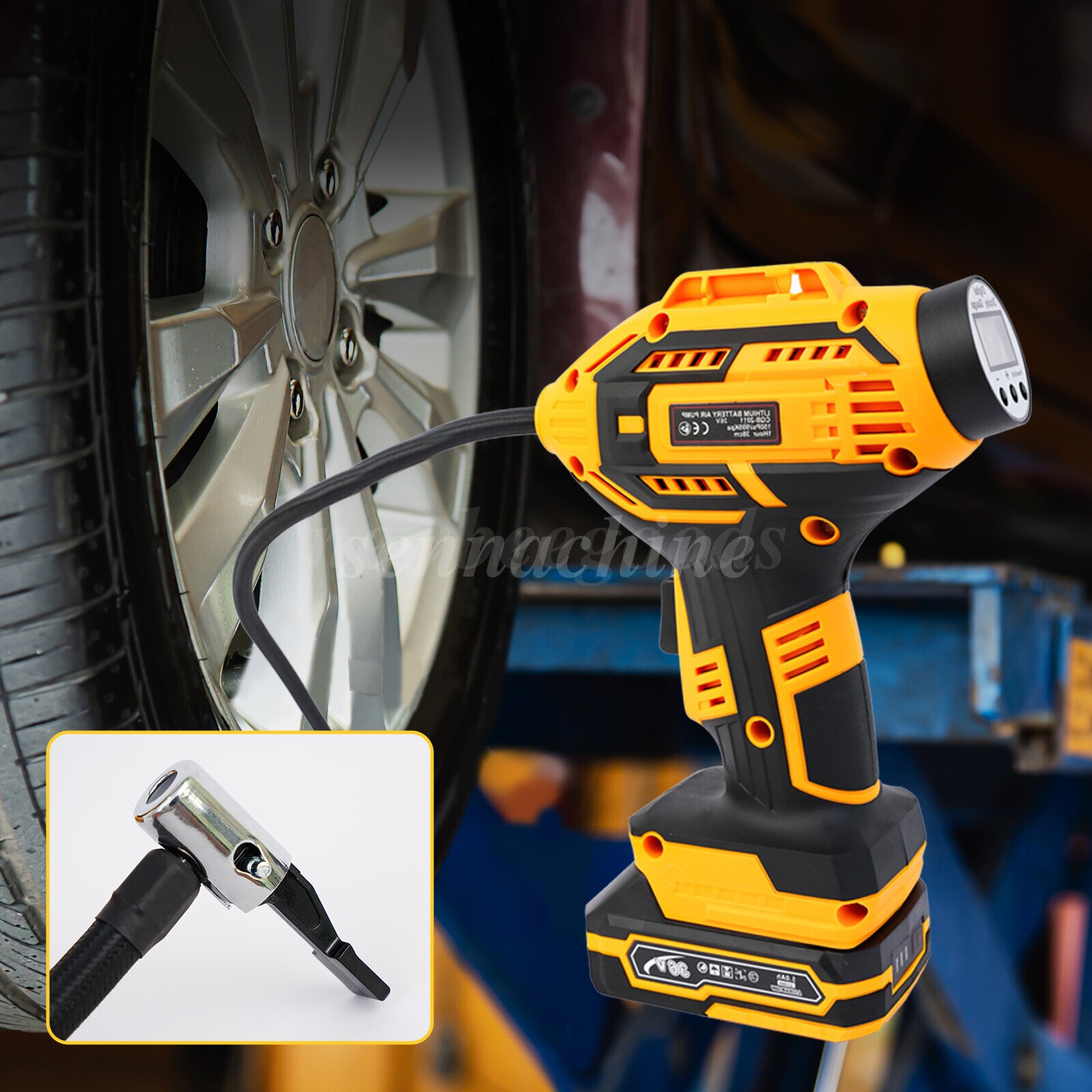 Car Air Tire Pump Inflator Compressor LED Digital Electric Portable 980kPa 20V