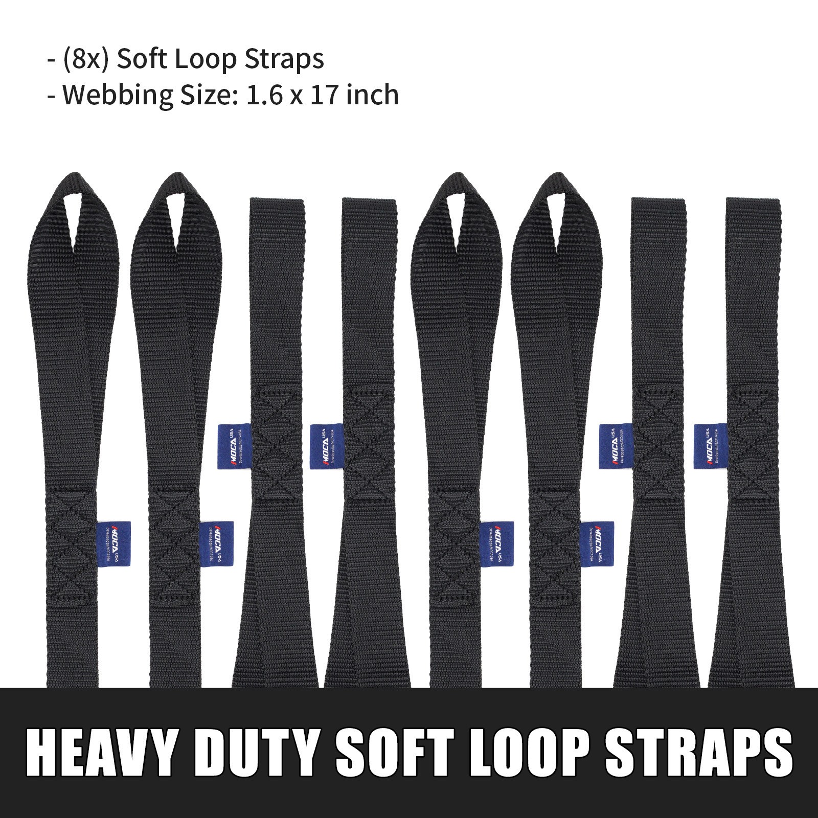Heavy Duty Tie Down Kit – 10643 Lbs Breaking Strength Tie Down Straps 1.6″ x 17′