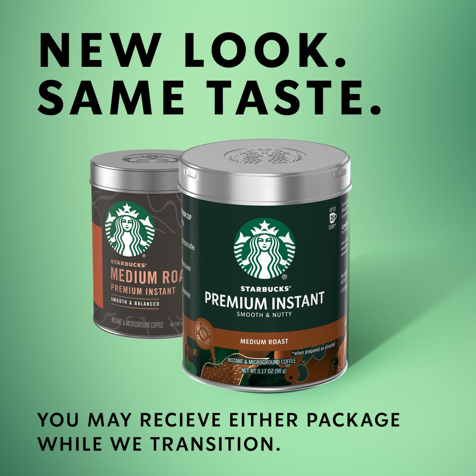 Starbucks, Instant Coffee, Premium Medium Roast, 3.17 oz