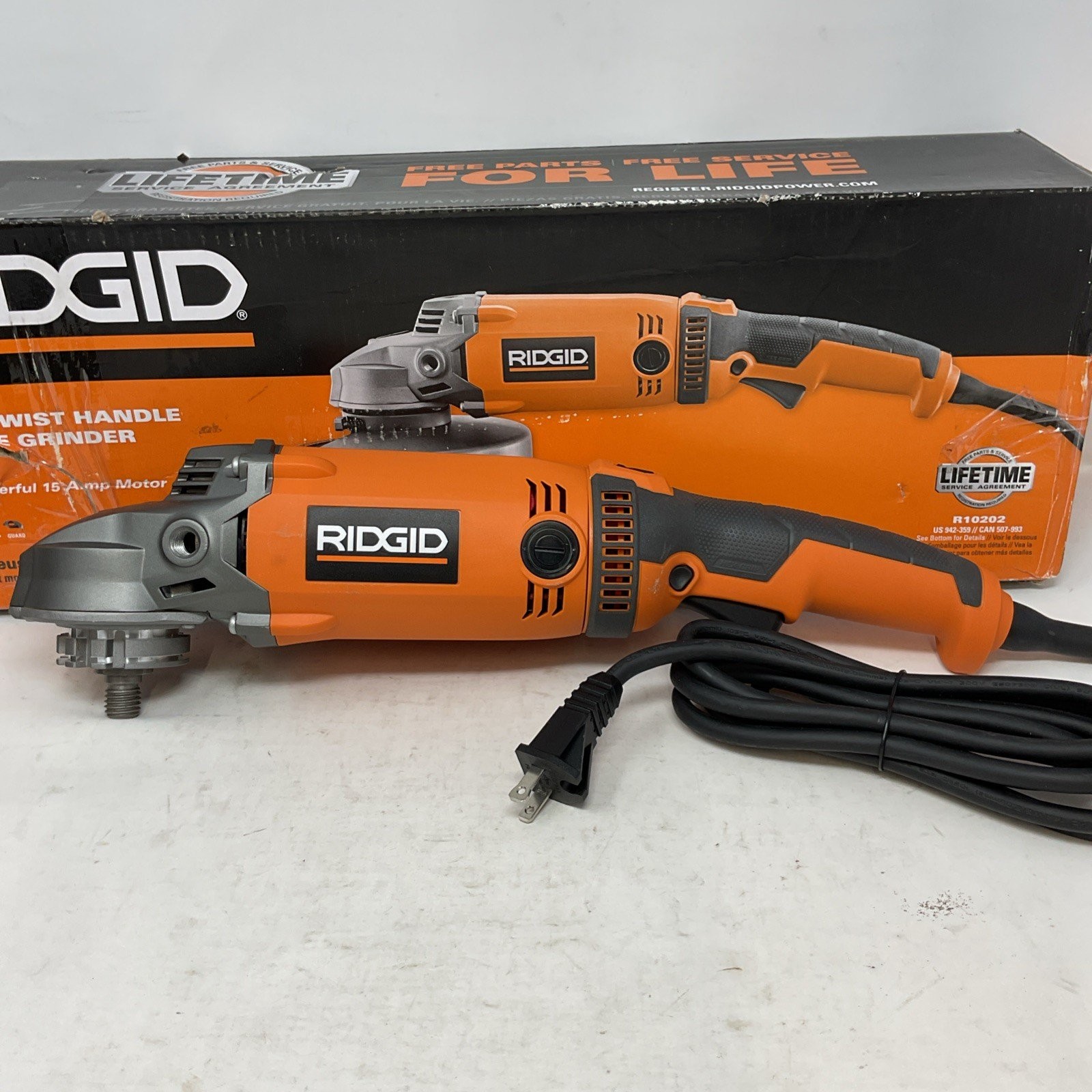 Ridgid R10202 7” Angle Grinder 120V Corded Twist Handle Cutting Grinding Tool