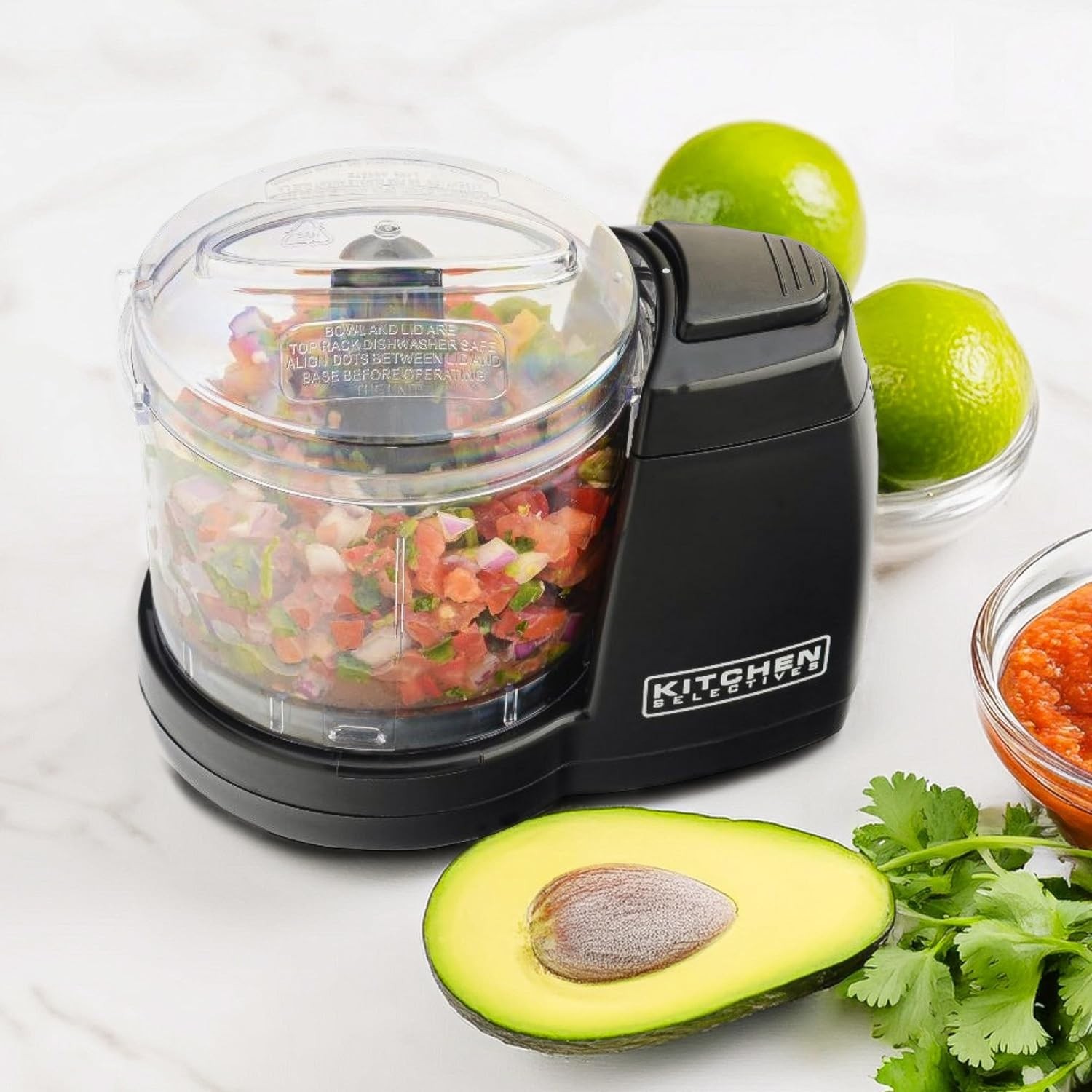 1.5-Cup Mini Food Chopper – Easy Operation & Dishwasher Safe Parts