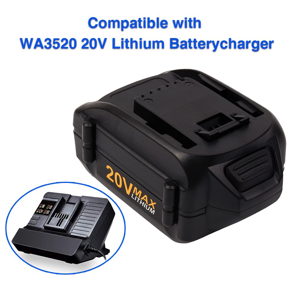 2pack For WORX 20V MAX Extend Lithium Battery 20 Volt WA3520 WA3525 WA3575 WG155