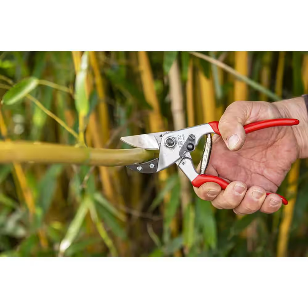 F322 7.5 In. Snip Pruning Shears with Bumpers, High Carbon Steel Blade with Coat