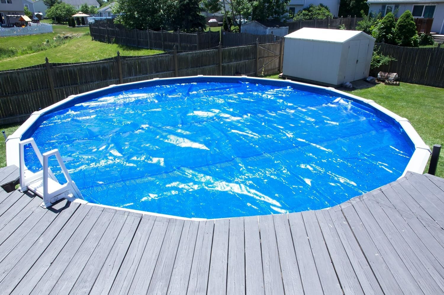 800 Series Blue Swimming Pool Solar Blanket Cover w/ Grommet Kit – (Choose Size)
