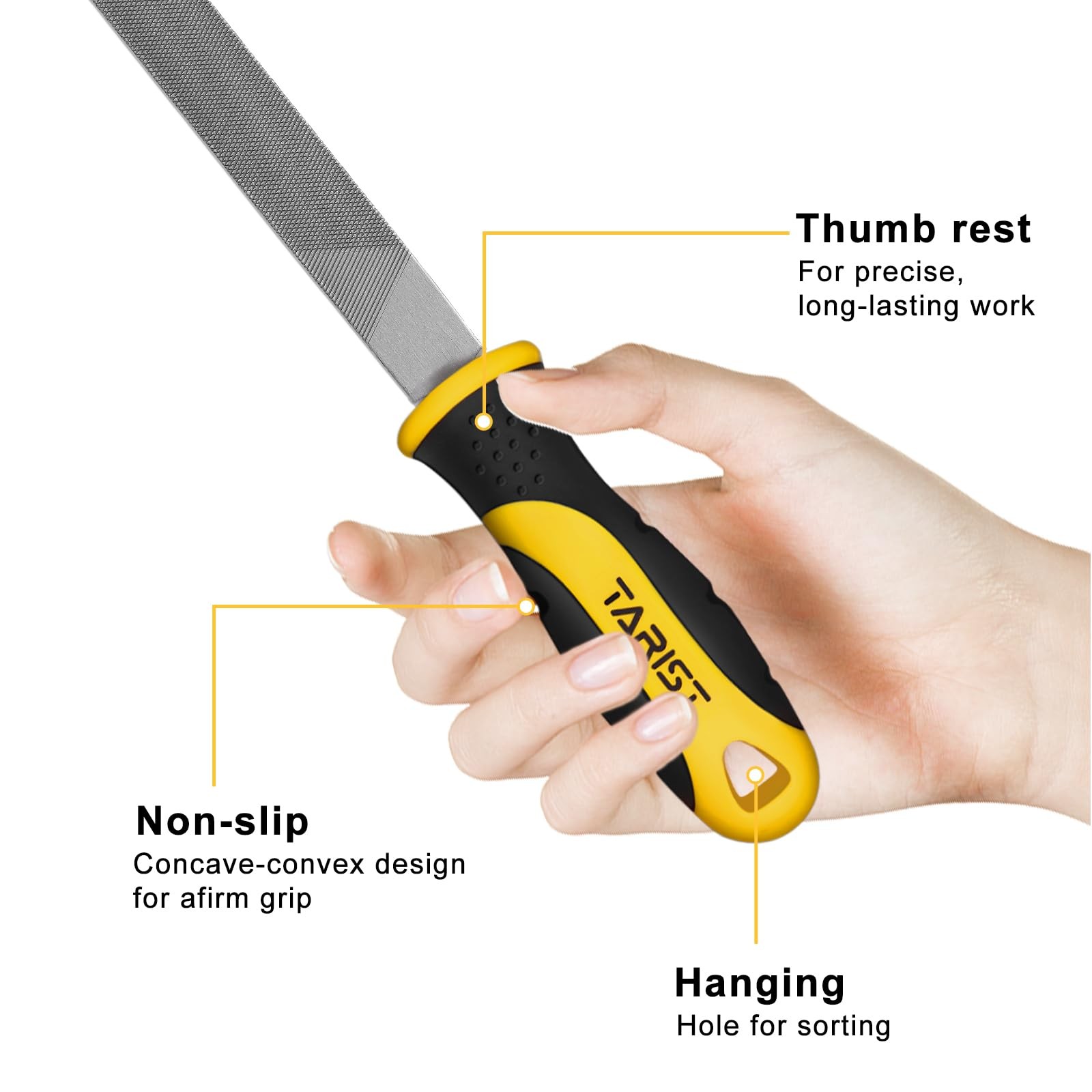 8 inch Flat Metal File, Professional Carbon Steel file, Tool Sharpener for Profe