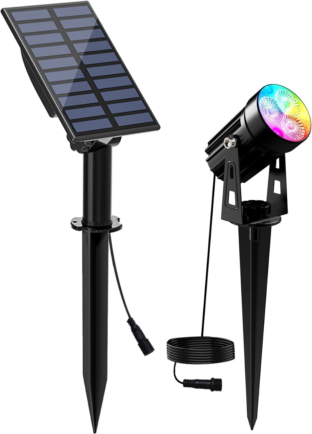 T-SUN Solar Powered LED Spotlight Outdoor Lawn Lamps Wall Light Garden Spot Lamp